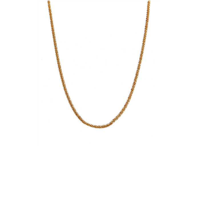 CU JEWELLERY ROOF BIG PLAIN SHORT NECKLACE GOLD